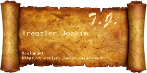 Treszler Joakim névjegykártya